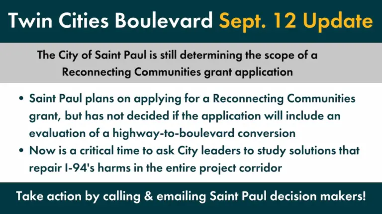 The City of Saint Paul is still determining its plans for a Reconnecting Communities Grant