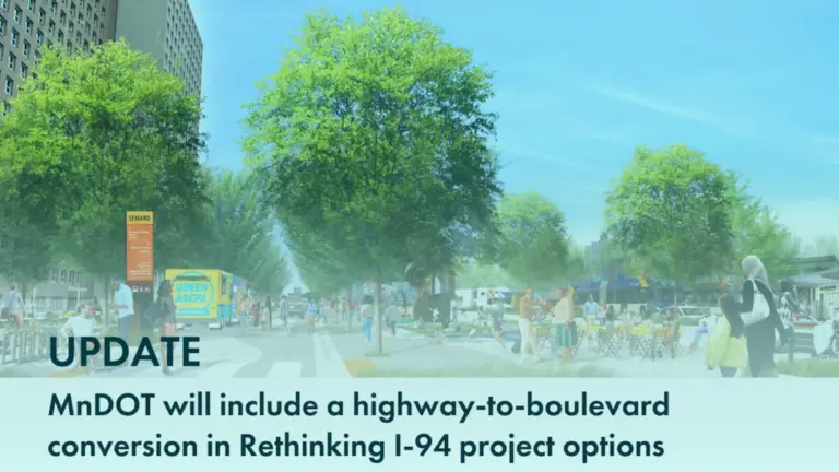 MnDOT commits to including a highway-to-boulevard conversion in the Rethinking I-94 project options