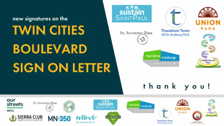 The Twin Cities Boulevard Coalition Continues to Grow