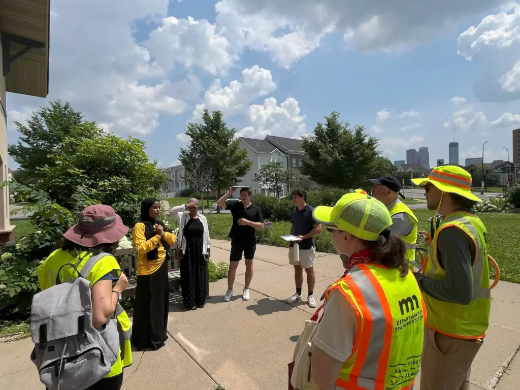 A teen from Green Garden Bakery, a youth-led bakery founded to raise money for medial costs for a teen hit by a car on Olson, talks about having to cross Olson to access the garden.