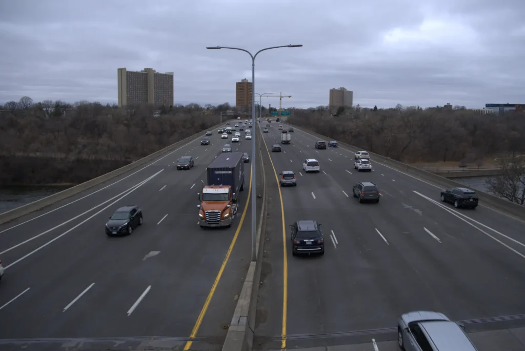 view of i-94 looking towards Minneapolis