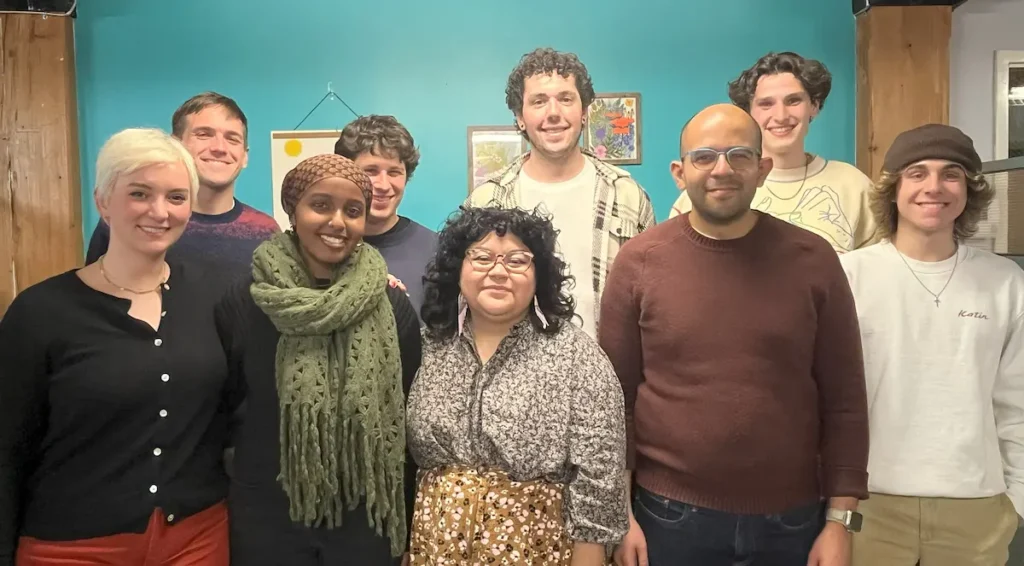 group of phone bank volunteers from last year