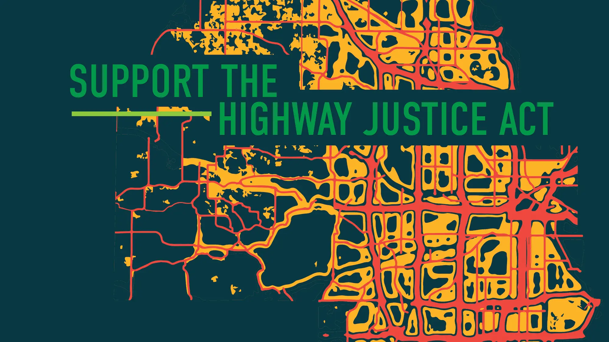 support the highway justice act with pollution map image